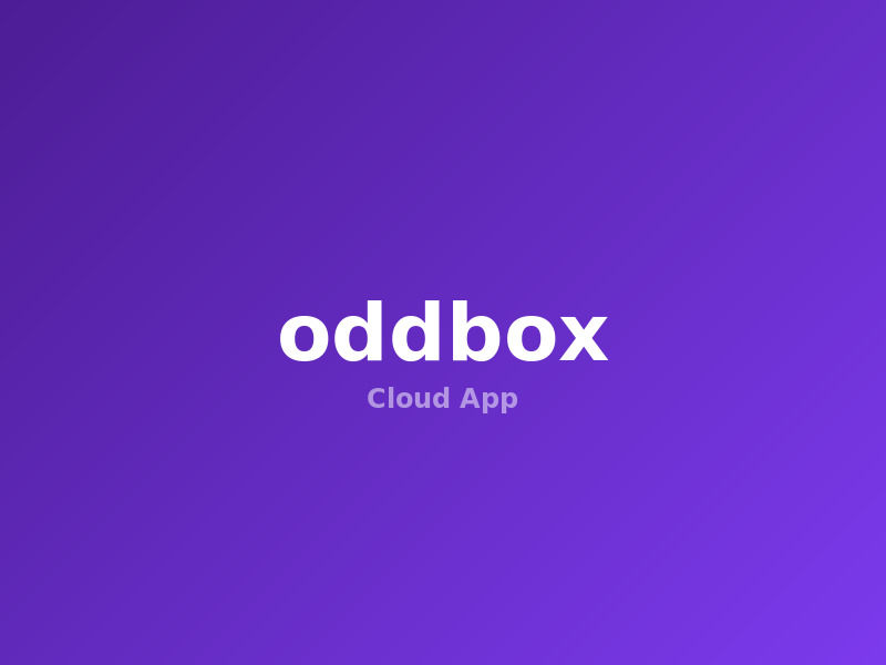 oddbox.app Cloud App